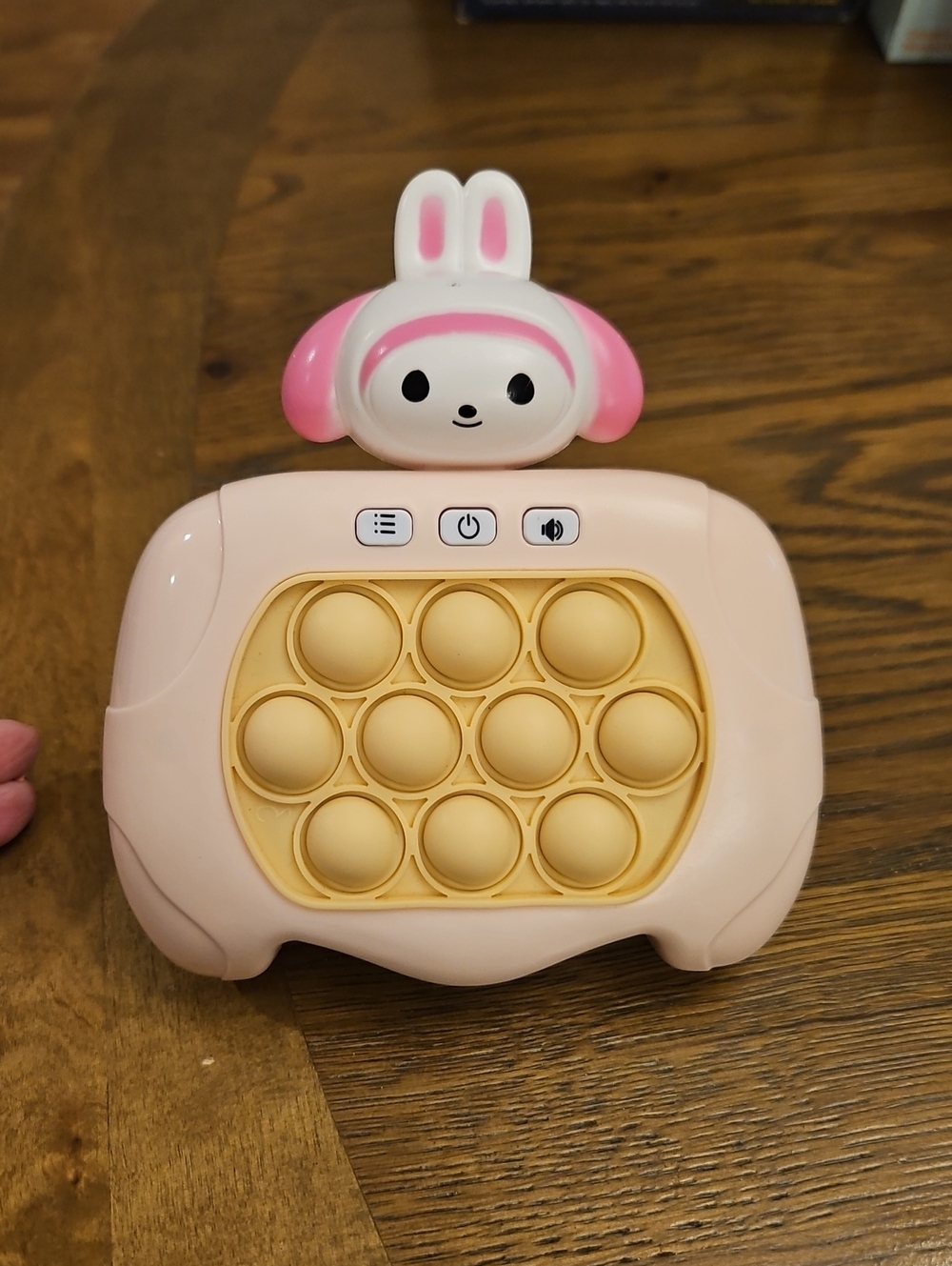 Pink & White Bunny Pop It Learning Toy